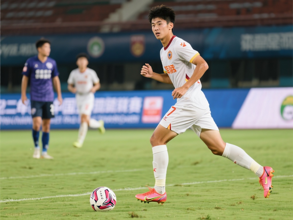 向余望称武磊国内前锋榜样,盼未来入国家队 今年与一支强队的比赛中,向余望用灵巧的跑