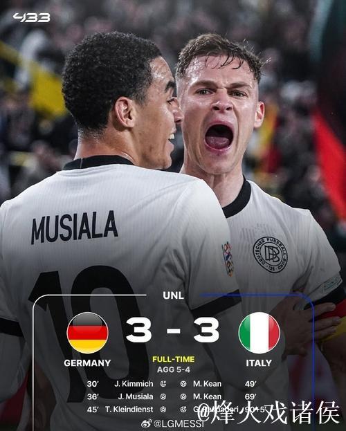欧国联-基米希独造3球 德国3-3战平意大利以总分5-4晋级四强 欧国联-基米希独造3球 德国3-3战平意大利以总分5-4晋级四强